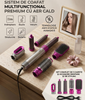 Perie Rotativă cu Aer Cald 5 în 1 – Ondulator, Uscător și Volum pentru Păr ca la Salon