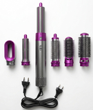 Perie Rotativă cu Aer Cald 5 în 1 – Ondulator, Uscător și Volum pentru Păr ca la Salon